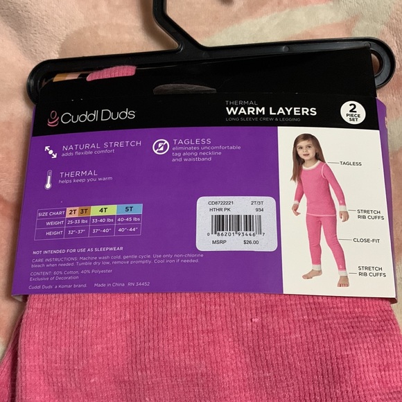 NWT - CUDDL DUDS. 2T/3T Toddler - Picture 6 of 6
